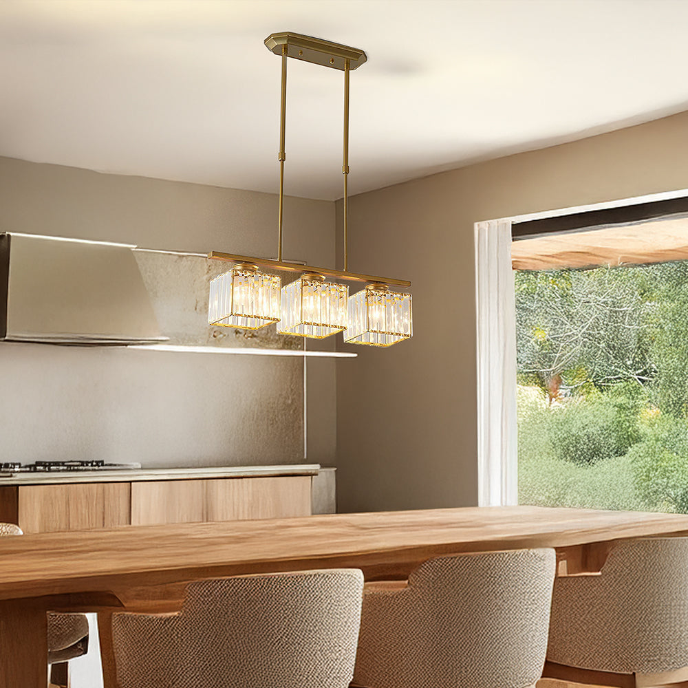 Pendant Light Glass 80.0 cm Black Adjustable Kitchen Island Dining Room Hanging Ceiling Lamp E27 Modern Scandinavian | Thomler