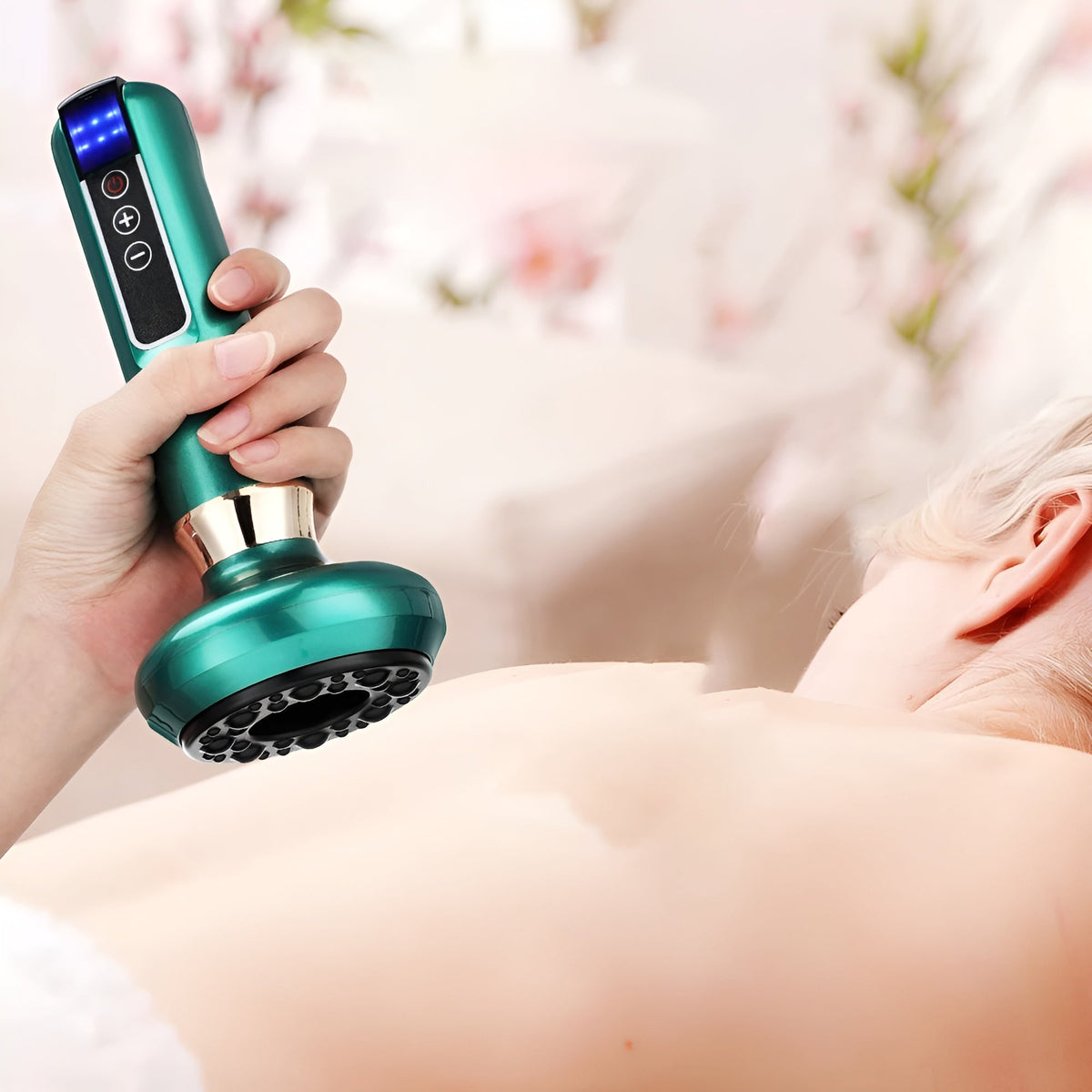 Cordless Handheld Muscle Massager with Suction & Heat Technology for Deep Tissue Relief at Home | Thomler