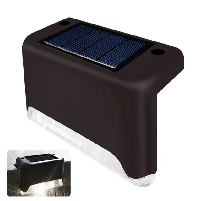 Solar Deck Lights Outdoor Waterproof LED Step Lights for Patio Stairs Fence Pathway Garden Wireless Wall Mount Warm Glow 5-Pack | Thomler
