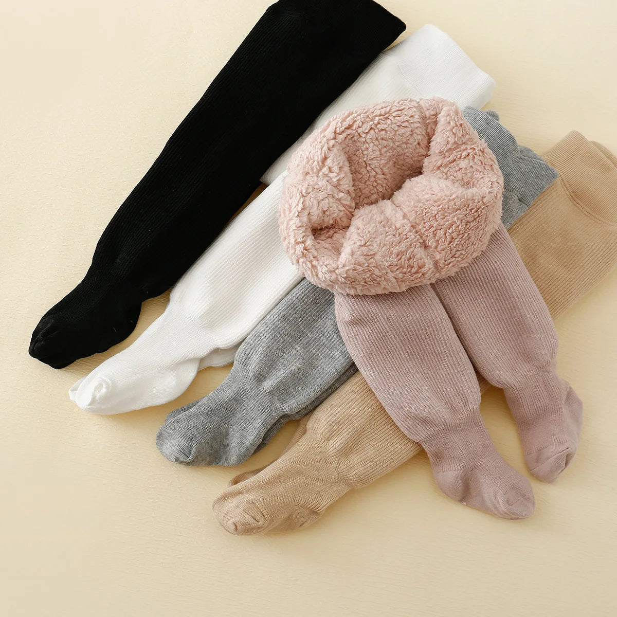 Plush-Lined Thermal Bottoms for Toddlers and Kids – Striped Stretch Pants for Winter | Thomler