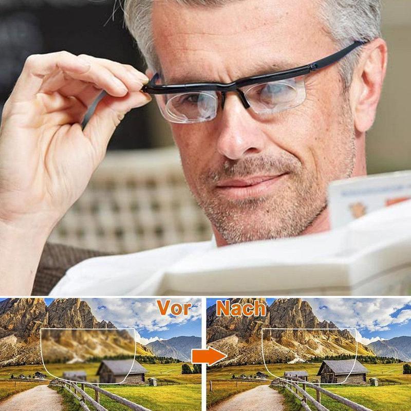 Adjustable Focus Reading Glasses Dial Vision for Men & Women | Variable Strength Eyewear for Close Up Work & Distance | Universal Fit | Thomler