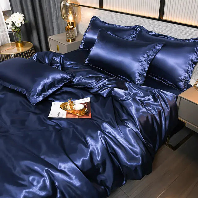 Satin Duvet Cover Set with Pillowcases Smooth Silky Bedding Full Queen King for Bedroom Decor Soft Luxury Comforter Cover Machine Washable | Thomler