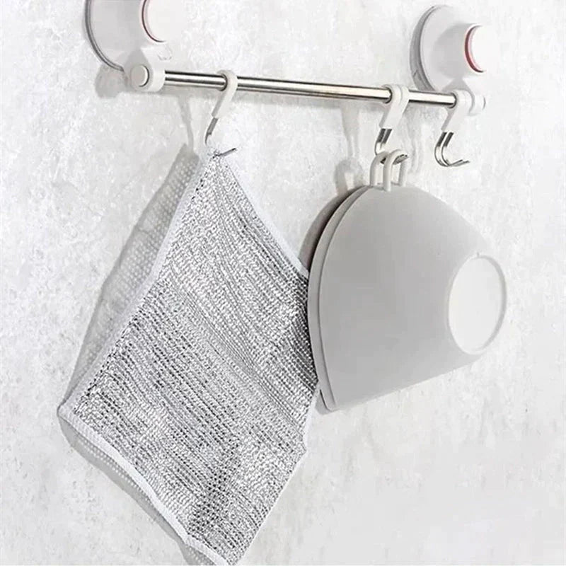 Mesh Scrubbing Cloths Kitchen Dish Cleaning Set Gentle Surface Safe Cookware Scrubber 10-Pack for Pots Pans | Thomler
