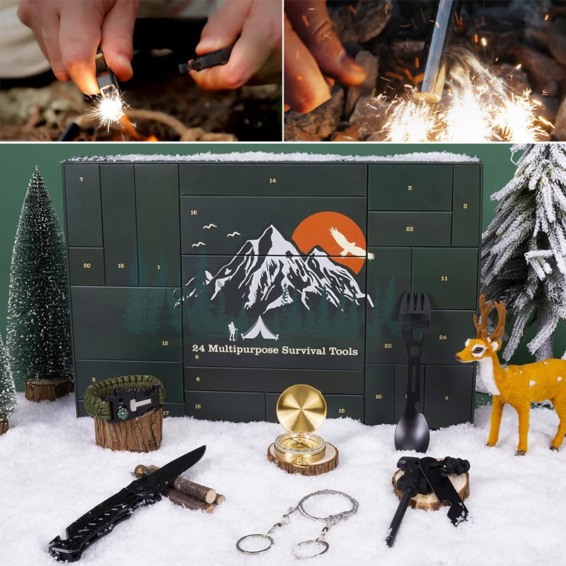 WildWeg - Adventskalender Survival Kits für Männer - 24 Tage | 50% RABATT