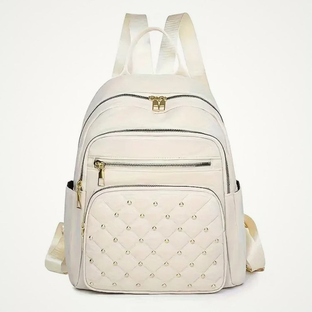 Multi-Compartment Quilted Backpack with Adjustable Straps & Top Handle for School, Work & Travel | Thomler