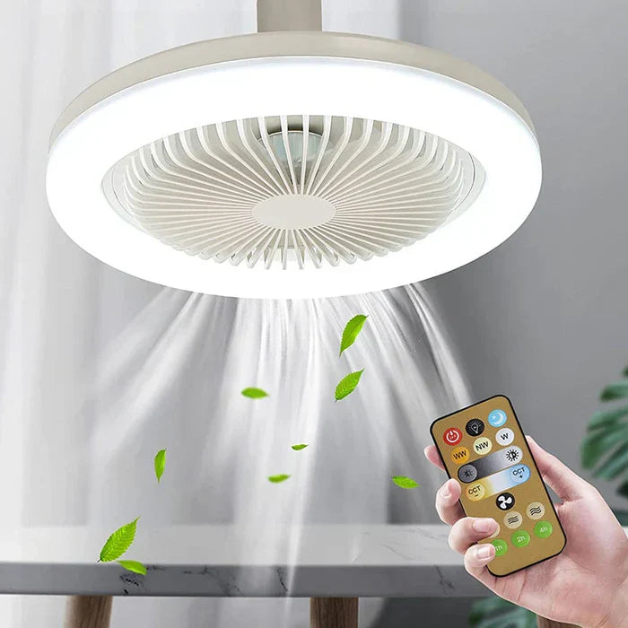 Ceiling Fan Light Combo Screw-In Bulb Socket with Remote Control 3 Speed Adjustable Brightness LED 2100 Lumen for Bedroom Kitchen Garage | Thomler