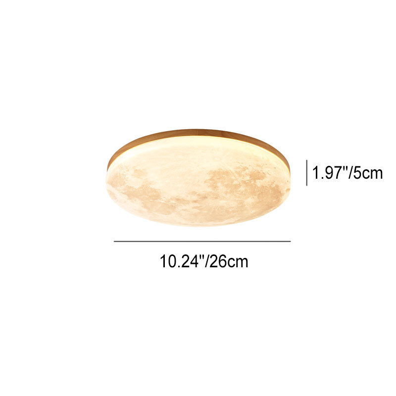 Flush Mount Ceiling Light Wood 14.96 in Modern Hallway Living Room Bedroom LED Fixture 24W 2400lm | Thomler