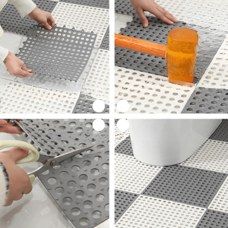 Shower Mat Rubber 30.0 cm 11.8" Non Slip Bathroom Floor Tile Bath Safety Grip Waterproof Modular Mat | Thomler