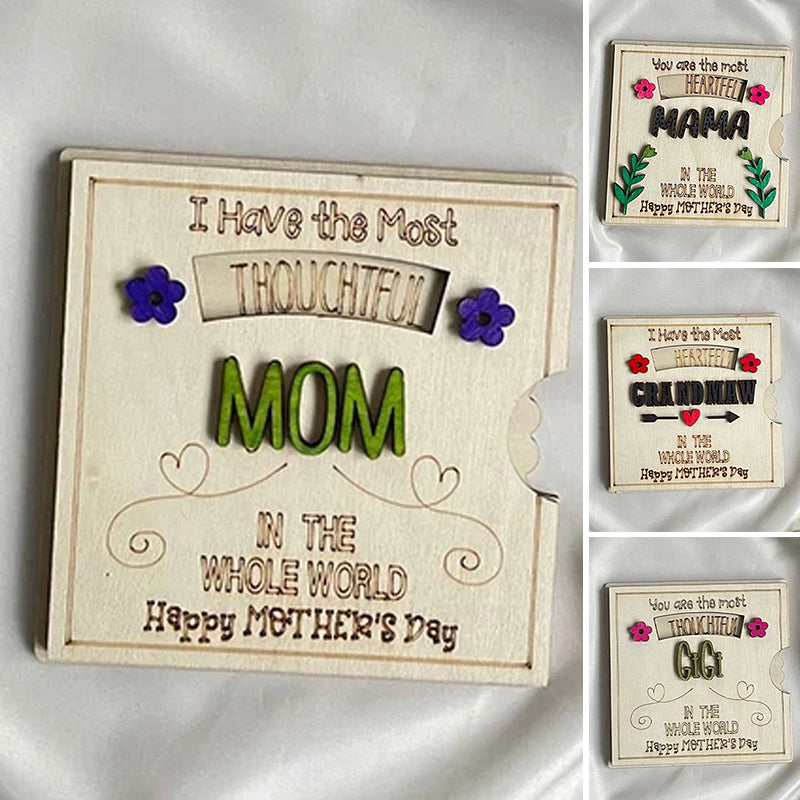 Interactive Spinning Sentiment Card with Rotating 3D Message Display for Mom | Thomler