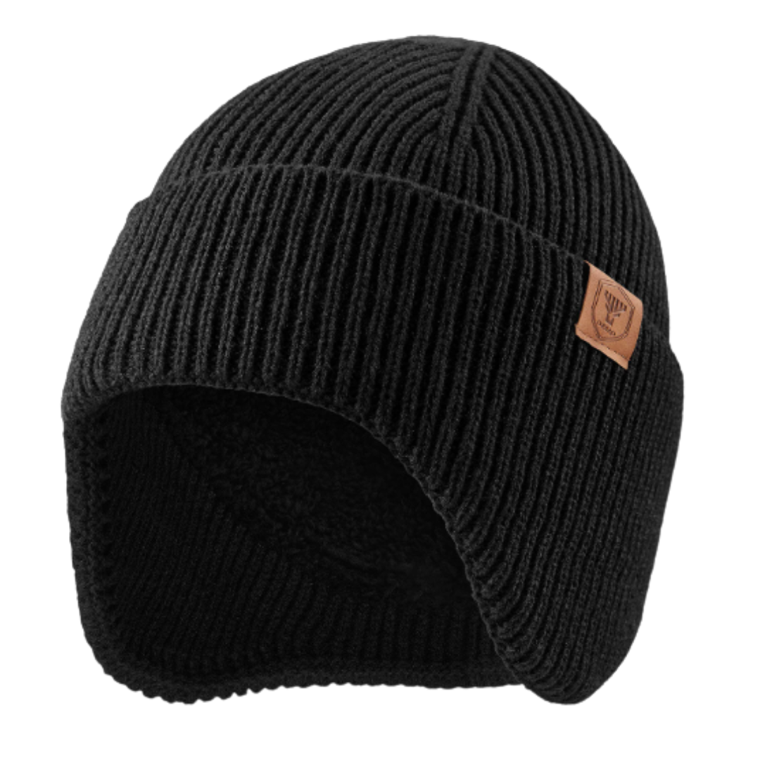Fleece-Lined Knit Hat with Ear Flaps for Winter Outdoor Activities – Thermal Beanie for Skiing, Hiking, Cycling | Thomler