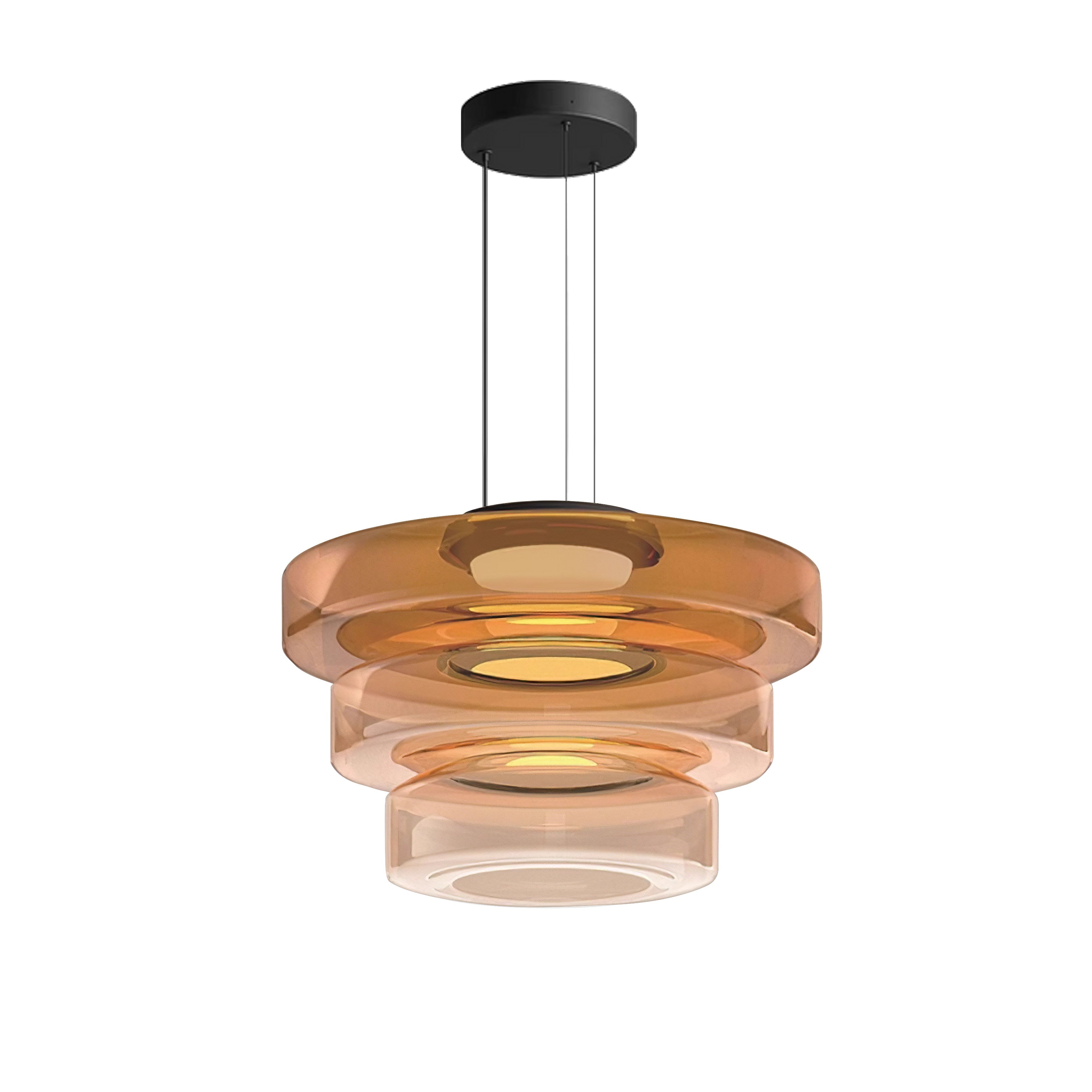 Pendant Light Layered Glass 30.0 cm Amber Dining Room Living Room Ceiling Lamp Modern Atmosphere Lighting | Thomler