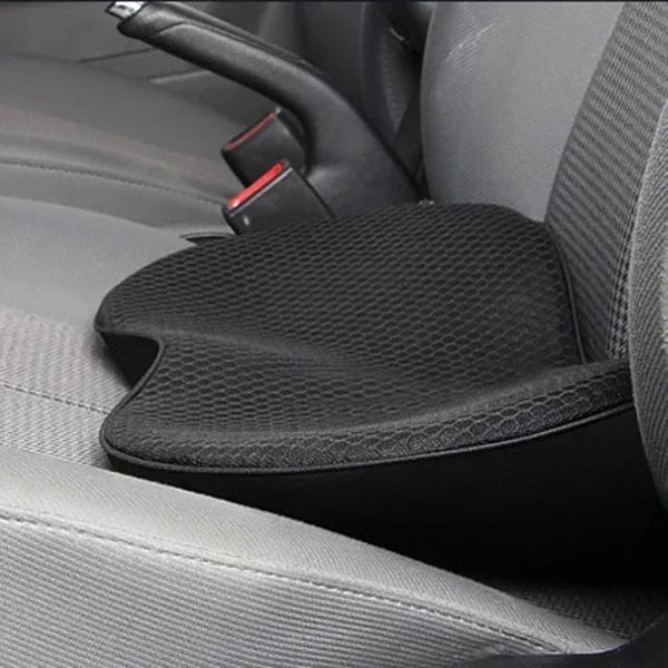 Ergonomic Auto Wedge Cushion with Lower Back Support – Breathable Memory Foam Seat Riser for Improved Posture & Driving Visibility | Thomler