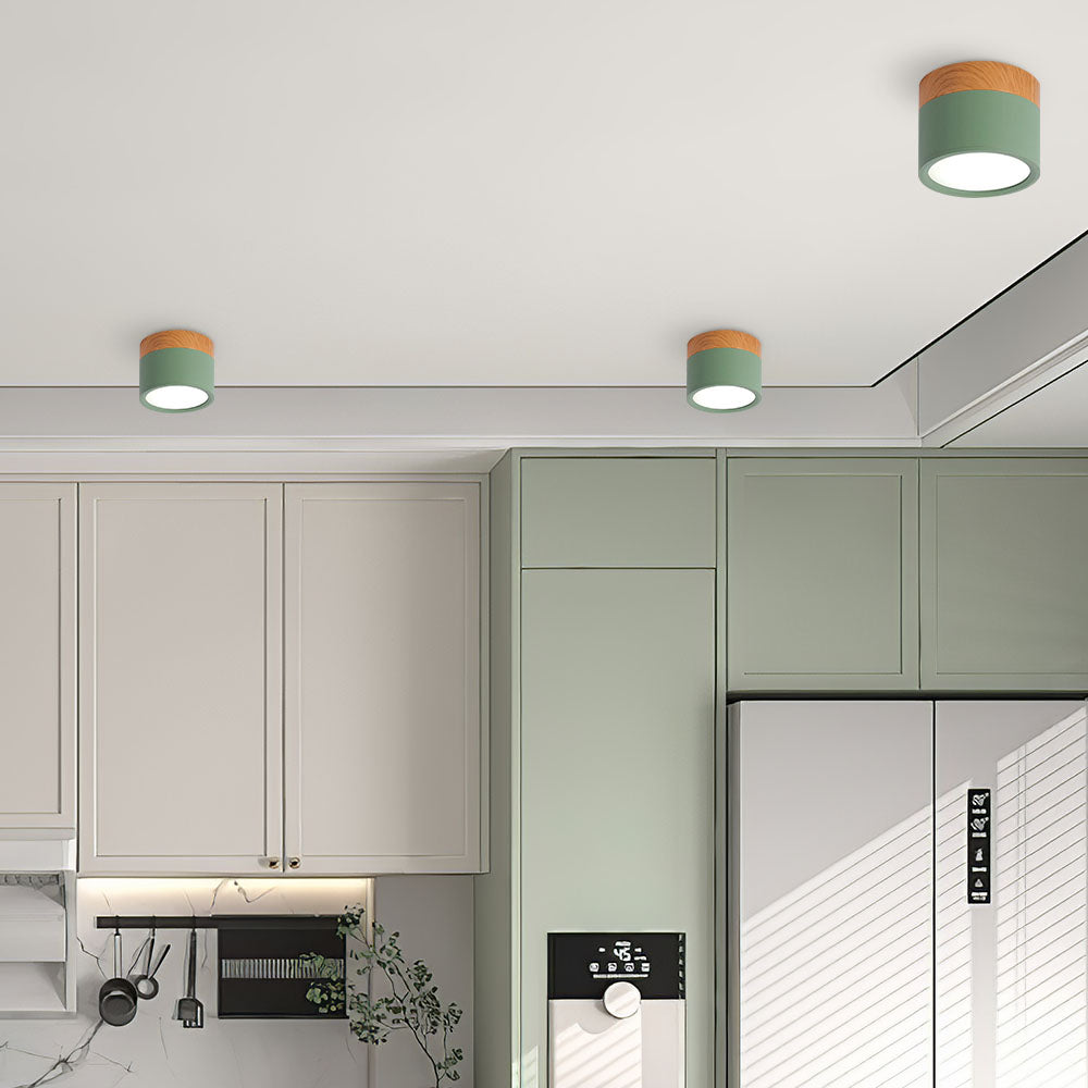 Ceiling Light Aluminium Wood LED 5W 7W Modern Hallway Living Room Surface Mounted Lamp | Thomler