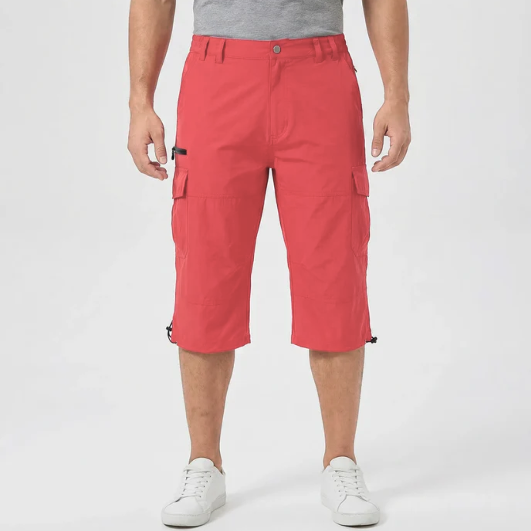 Men's Capri-Length Hiking Shorts with Multiple Cargo Pockets for Trail & Outdoor Adventures | Thomler