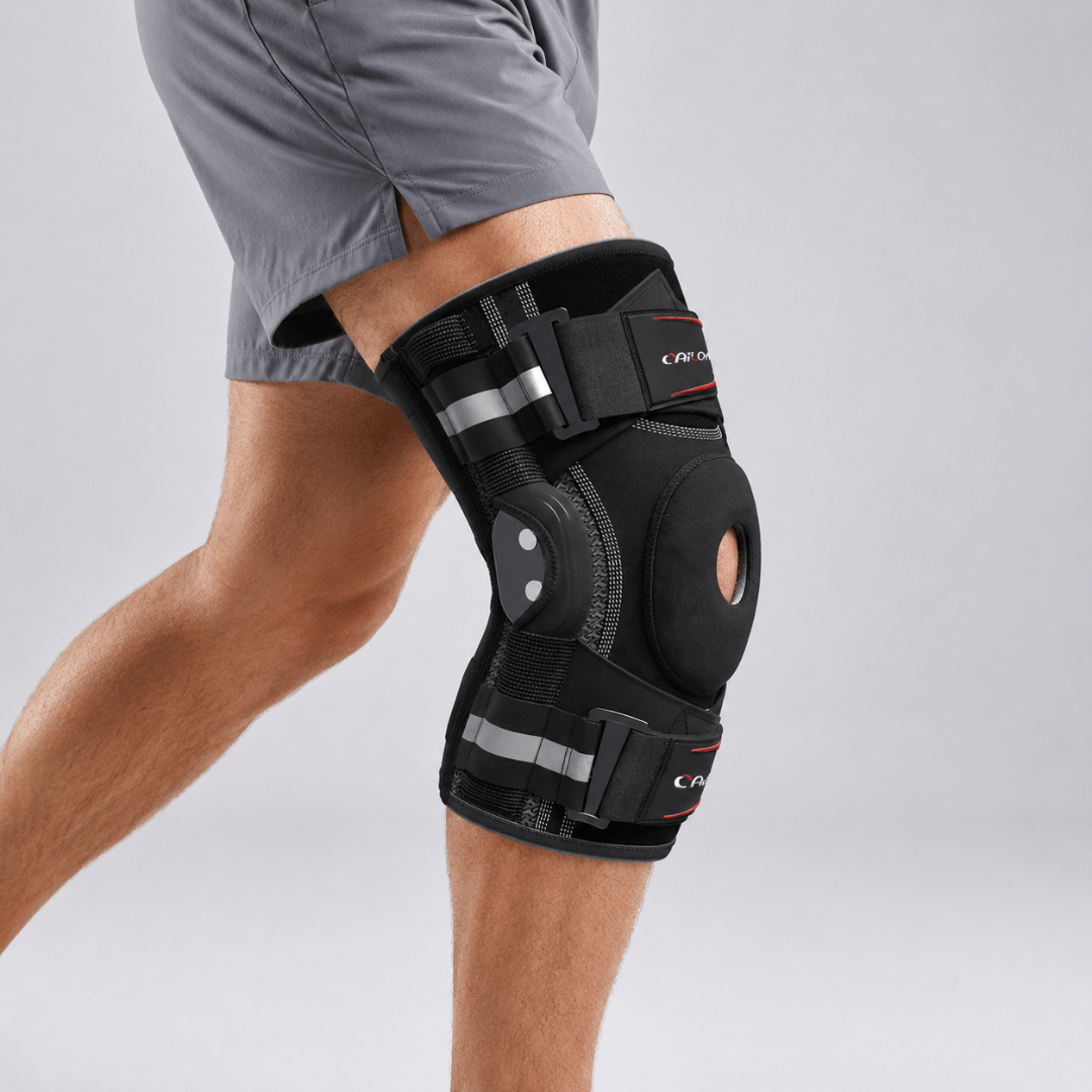 Adjustable Hinged Knee Brace with Open Patella Design for Joint Support & Stability | Thomler