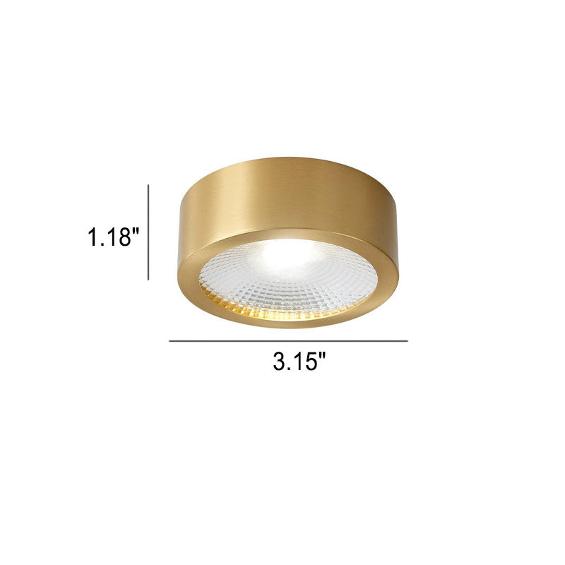 Flush Mount Ceiling Light Copper 4.72 in Built-In LED Modern Hallway Living Room Bedroom Lighting | Thomler