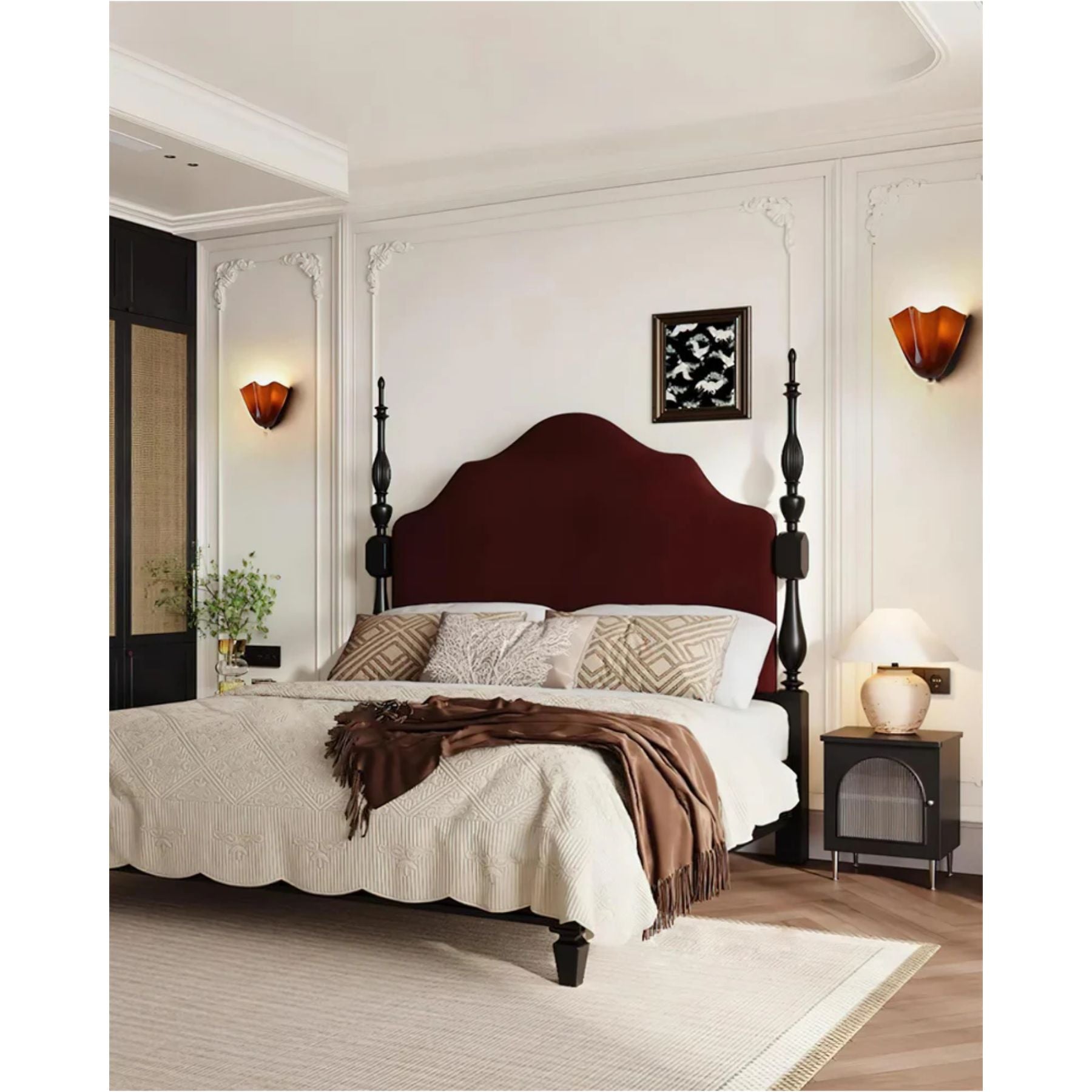 Wall Lamp Glass Folded 2x E27 10W Beige Ambient Bathroom Hallway Living Room Lighting | Thomler