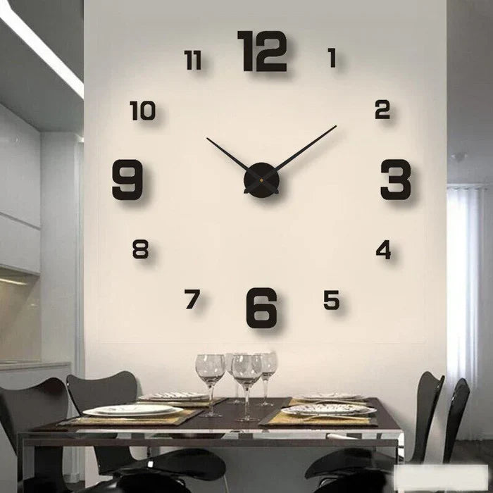 DIY Wall Clock Kit Large Modern Customizable Decorative Clock for Living Room Bedroom Black Silver Gold Red Glow in the Dark | Thomler