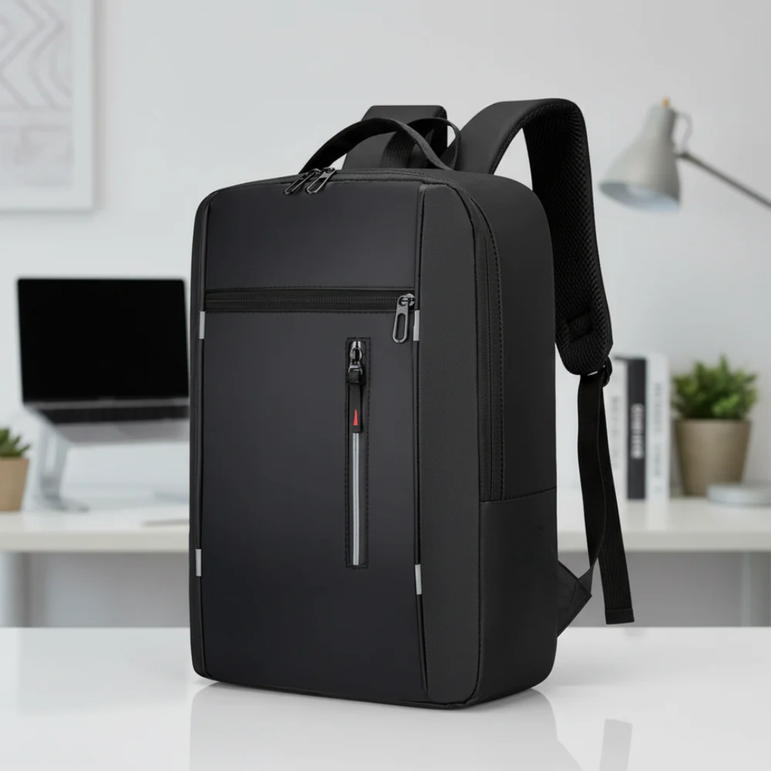 Water-Resistant Laptop Backpack with USB Charging Port for Work & Travel | Business Commuter Daypack with Padded 15.6-Inch Computer Sleeve | Thomler