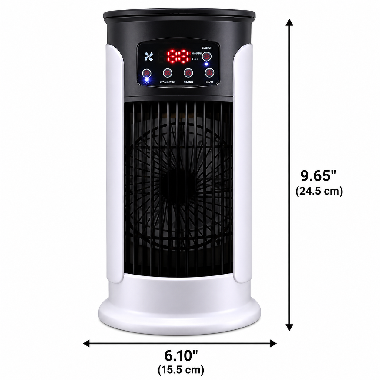 Portable Air Cooler with Wheels – Evaporative Cooling Fan for Home, Office & Bedroom – Compact Mobile AC Unit with Humidifier & Water Tank | Thomler