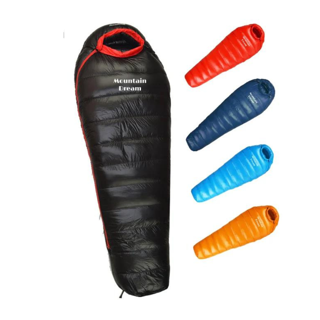 Cold Weather Down Sleeping Bag for Winter Camping, Backpacking & Outdoor Adventures – Lightweight Insulated Mummy Bag with Hood | Thomler