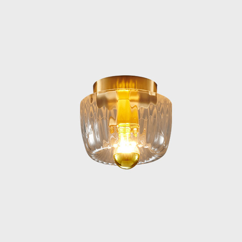 Flush Mount Light Copper 6.3 in Elegant Gold Bedroom Living Room Wall Lamp Luxury LED Incandescent Fixture | Thomler
