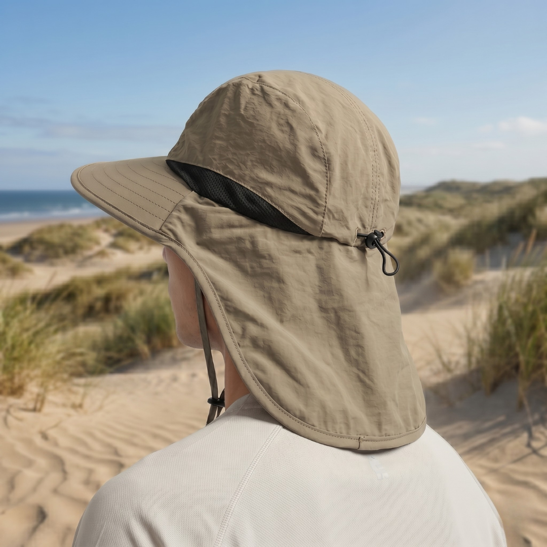 Wide-Brim Sun Hat with Full Neck Shield & UPF 50+ UV Protection for Men & Women – Quick-Dry Outdoor Headwear | Thomler