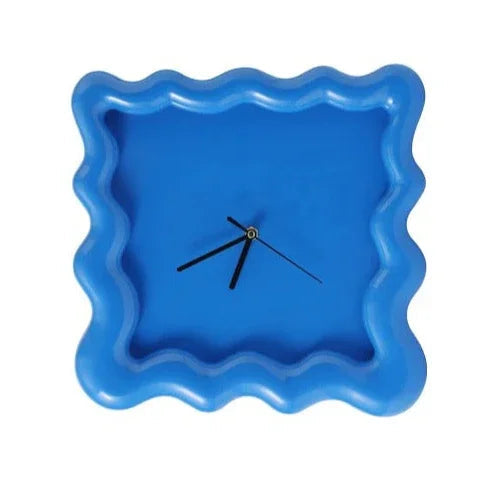 Wandklok Wit Golvend Frame 30cm Minimalistisch ABS Woonkamer Slaapkamer Modern | Sansoti
