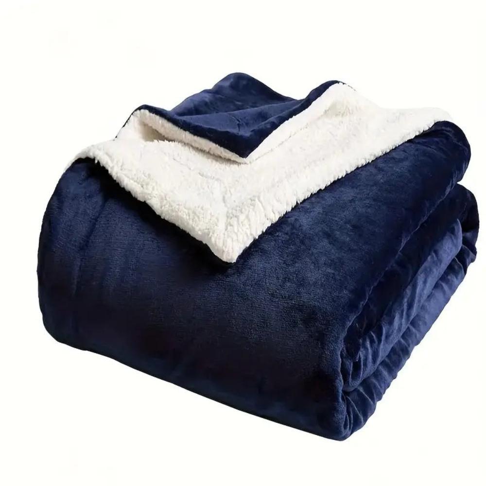 Plush Dual-Sided Microfiber Throw Blanket – Velour & Sherpa – Lightweight Cozy Layer for Couch, Bed or Chair – All-Season Comfort Blanket | Thomler