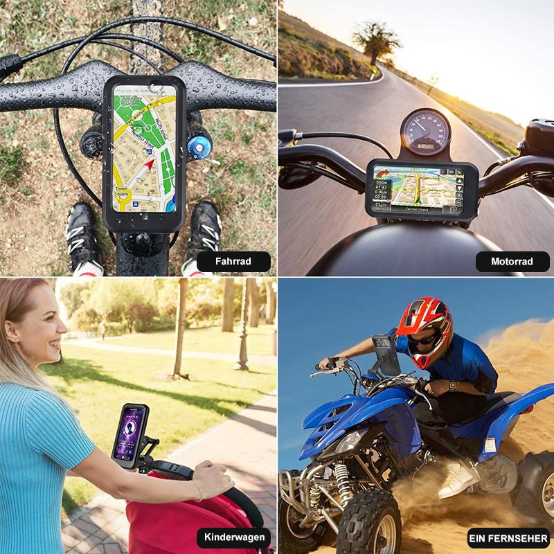 Waterproof Bike Phone Mount with 5000mAh Power Bank USB Charging Handlebar Holder for Smartphones 4.5-6.8 Inches Touch Screen Compatible Mot | Thomler