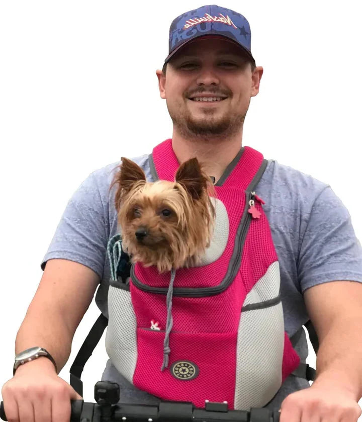 Dog Carrier Backpack for Walking, Hiking & Biking – Ventilated Pet Travel Bag with Safety Leash Clip & Padded Straps – Adjustable Fit for | Thomler
