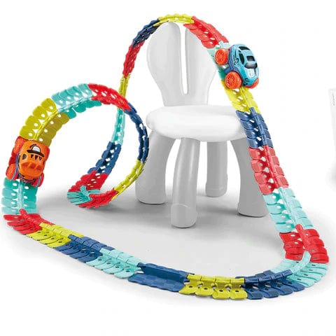 Flexible Magnetic Race Track Set with Glow-in-the-Dark Car for Kids | Educational STEM Building Toy | Thomler