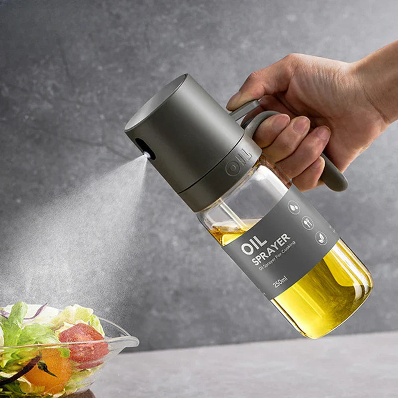 Borosilicate Glass Oil Spray Bottle 250ml for Healthy Cooking Air Fryer BBQ Kitchen | Thomler