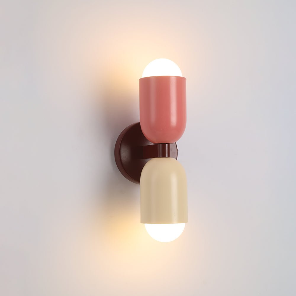 Soft-Tone Metal Wall Sconce with LED Bulb for Bedroom & Living Room | Hardwired E27 Socket Accent Light | Minimalist Nordic Design for | Thomler