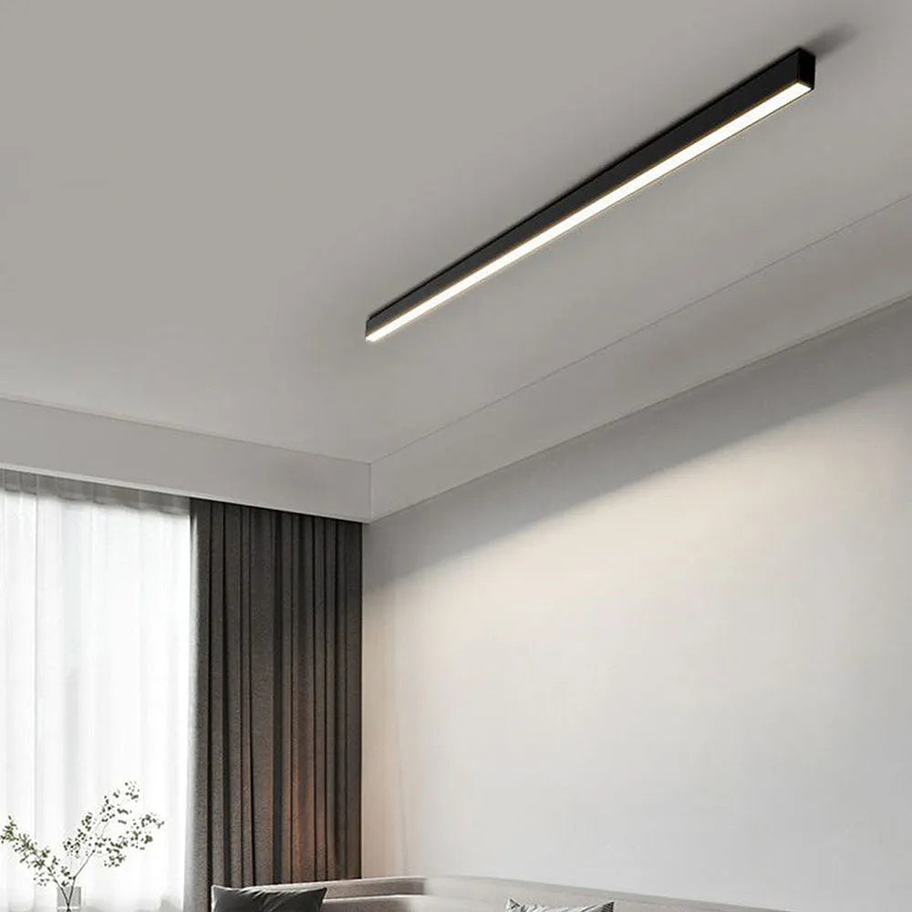 Ceiling Light LED Integrated 120.0 cm Black Modern Indoor Living Room Bedroom Hallway Minimalist Lighting Fixture | Thomler