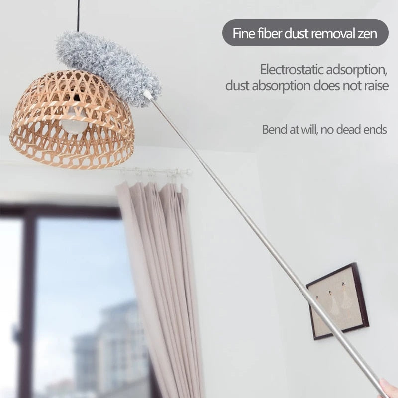 Telescoping Ceiling Fan Duster with Bendable Microfiber Head – Reaches 110 Inches for Fans, Vents & Chandeliers | Thomler