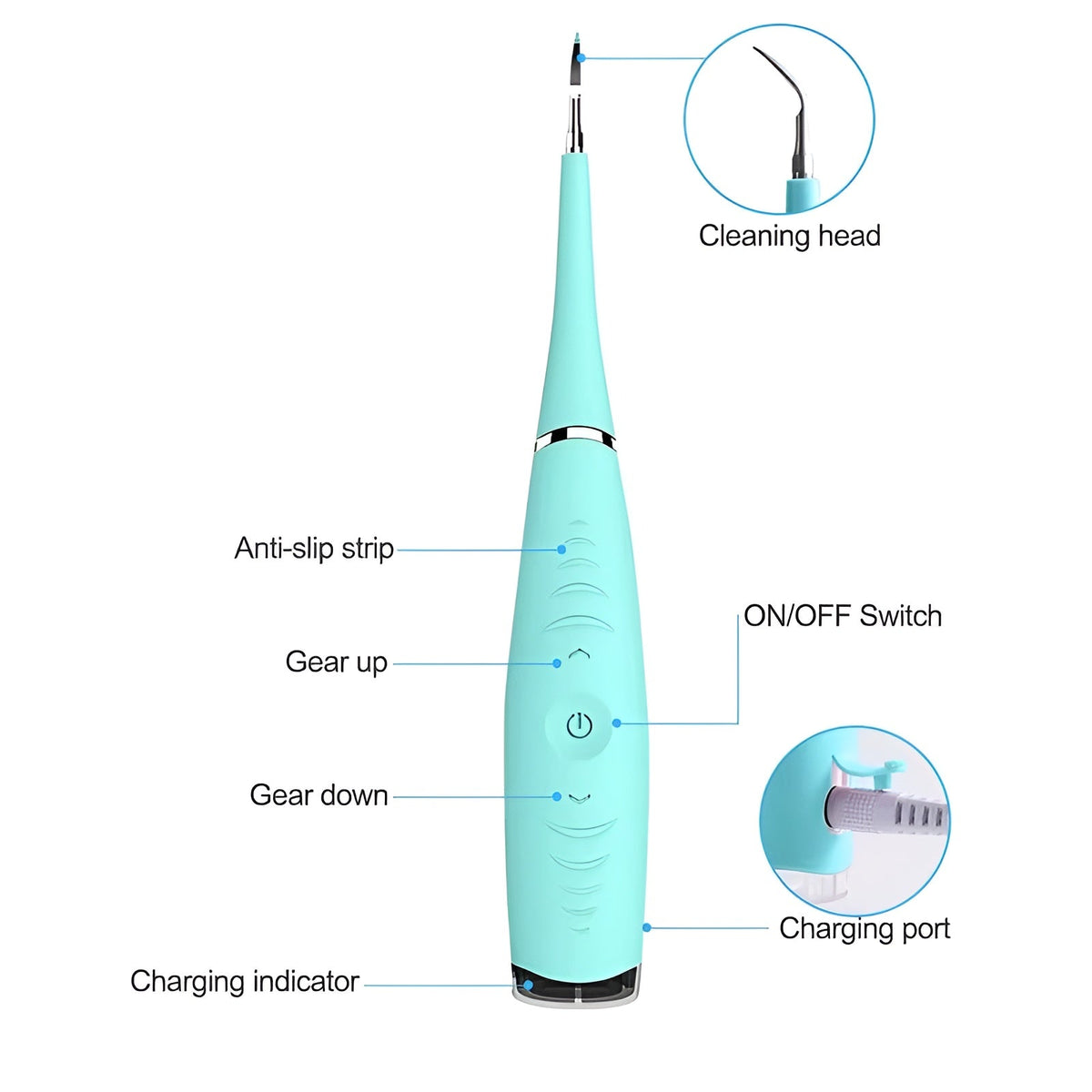 Sonic Plaque Remover for Home Teeth Cleaning & Stain Reduction | Thomler