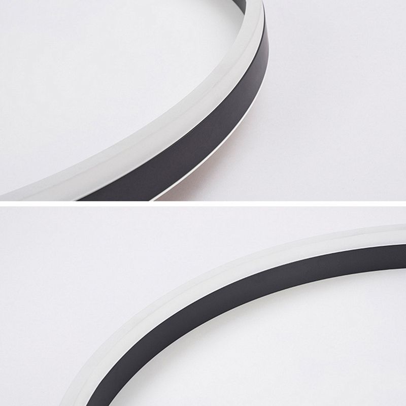 Modern Round LED Ceiling Light Metal Ring Fixture for Bedroom & Living Room | Thomler