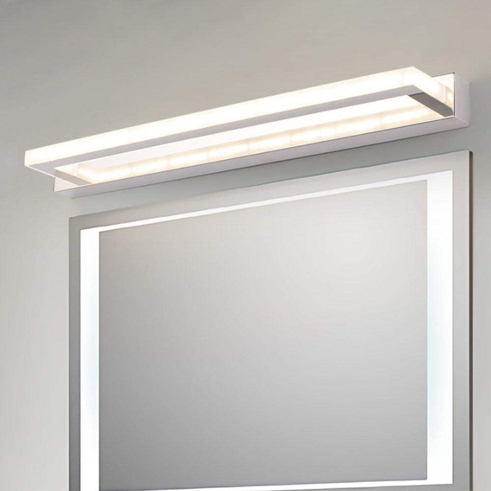 Modern Rectangular LED Bathroom Mirror Light – Metal & Acrylic Wall Fixture for Vanity Lighting | Thomler
