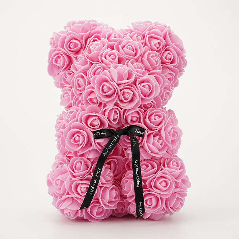 Foam Rose Bear Gift for Valentine's Day Anniversaries Birthdays – Teddy Shaped Rose Bouquet in Red Pink White Blue for Him Her – Forever | Thomler