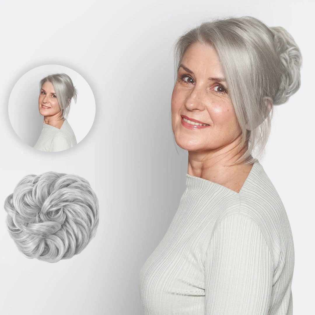Messy Bun Hair Scrunchie – Instant Volume Ponytail Wrap for Thin or Fine Hair | Thomler
