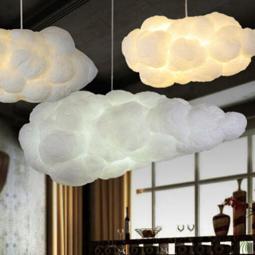 Pendant Light Metal 19.7 in White Adjustable Bedroom Dining Room Modern Hanging Lamp | Thomler