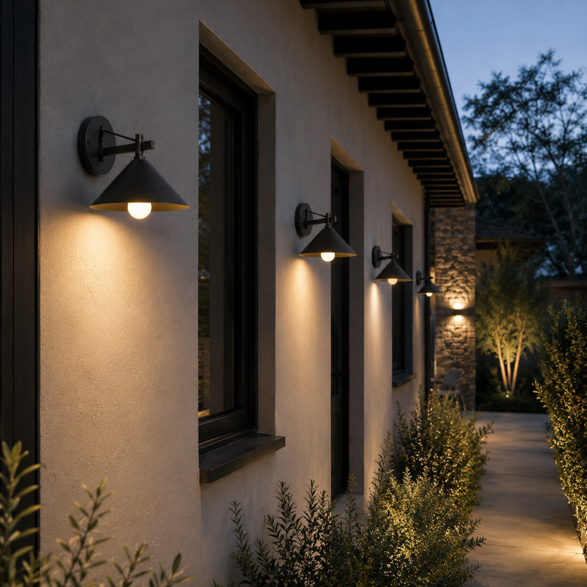 Metal Geometric Sconce for Porches, Patios & Entryways – Weatherproof E27 Fixture | Thomler
