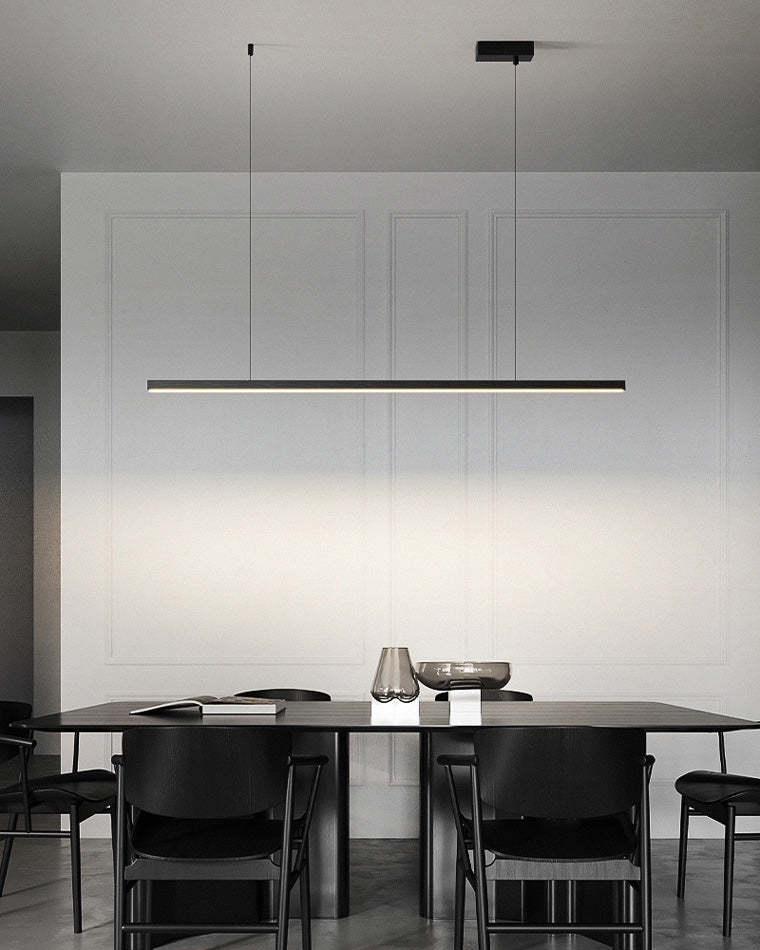Linear Pendant Light Metal 39 in Adjustable Kitchen Island LED Warm White 3000K-6000K Modern Dining Room Hanging Lamp | Thomler