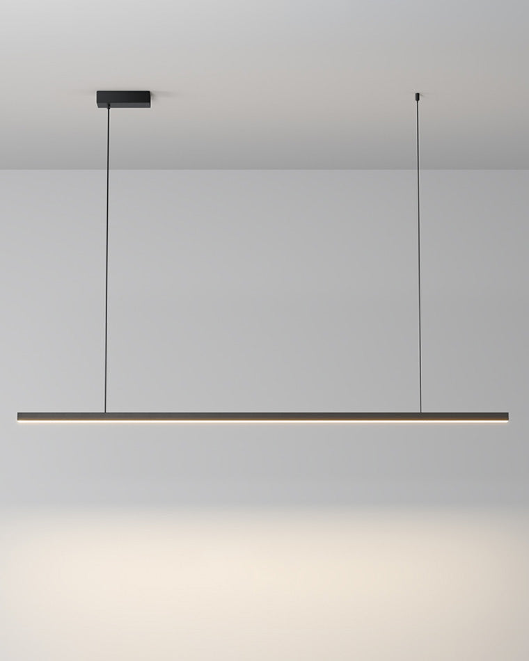 Linear Pendant Light Metal 39 in Adjustable Kitchen Island LED Warm White 3000K-6000K Modern Dining Room Hanging Lamp | Thomler