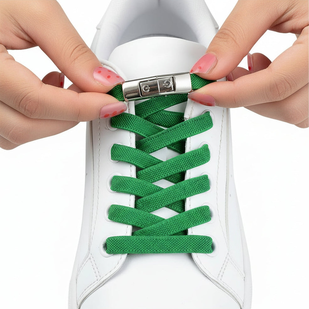 No-Tie Shoe Laces with Quick-Lock System – Elastic Lacing for Sneakers, Running Shoes & Everyday Footwear – One-Click Easy On/Off Closure | Thomler