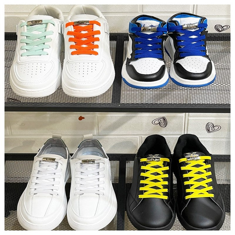 No-Tie Shoe Laces with Quick-Lock System – Elastic Lacing for Sneakers, Running Shoes & Everyday Footwear – One-Click Easy On/Off Closure | Thomler