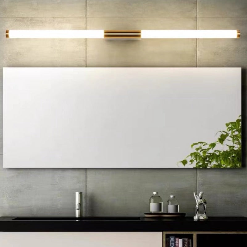 Sleek Metal Bar Vanity Light Fixture in Gold Finish for Bathroom & Bedroom | Thomler