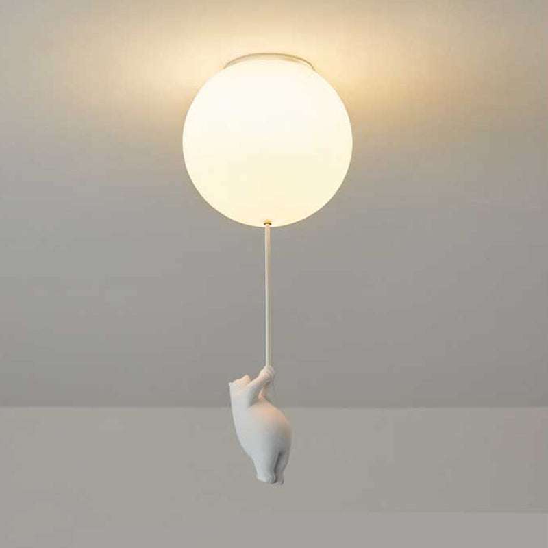Ceiling Lamp Metal Acrylic 5W Bear Balloon Kids Bedroom Playroom LED Light | Thomler