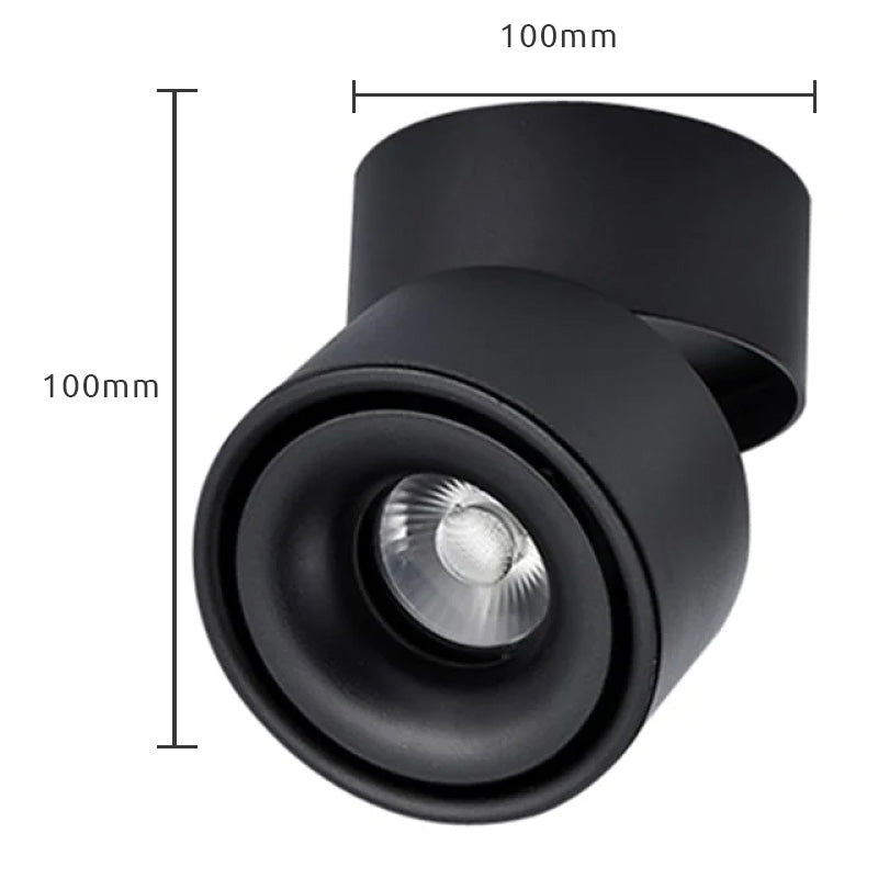 Modern Recessed LED Spotlight – Compact Round Surface Mount Ceiling Fixture for Hallways & Offices | Thomler